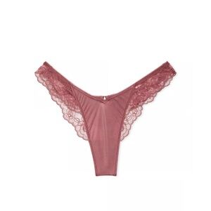 Victoria’s Secret Very Sexy Rose Lace-Trim High-Leg Thong Panty
